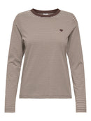 Pisa Print Top - Coffee Bean/sandshell