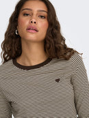 Pisa Print Top - Coffee Bean/sandshell
