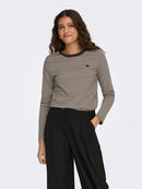 Pisa Print Top - Coffee Bean/sandshell