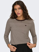 Pisa Print Top - Coffee Bean/sandshell