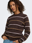 Sigrid Life Stripe Jumper - Coffee Bean & Fairy Tale