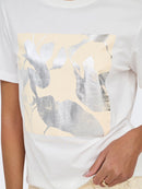 Lima Short Sleeve Print T-Shirt - Cloud Dancer & Vivid
