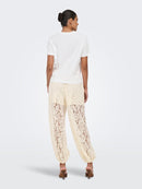 Lima Short Sleeve Print T-Shirt - Cloud Dancer & Vivid