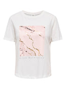 Lima Short Sleeve Print T-Shirt - Cloud Dancer & Whitecap Grey