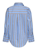 Serena Long Sleeve Shirt - Bel Air Blue/brown