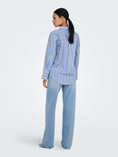 Serena Long Sleeve Shirt - Bel Air Blue/brown