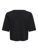 Astra 3/4 Sleeve Button Cardigan - Black