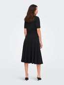 Astra 3/4 Sleeve Button Cardigan - Black
