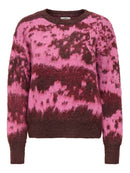 Leslie Jacquard Jumper - Decadent Chocolate/pink
