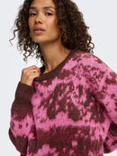 Leslie Jacquard Jumper - Decadent Chocolate/pink
