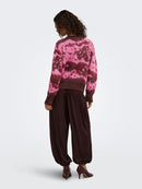 Leslie Jacquard Jumper - Decadent Chocolate/pink