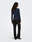 Billie Assymetric Lace Top - Sky Captain