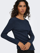 Billie Assymetric Lace Top - Sky Captain