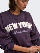 Mesa New York Sweatshirt - Plum Perfect/lavender Grey