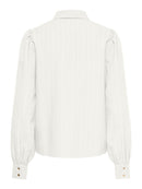 Katie Pleat Long Sleeve Shirt - Cloud Dancer