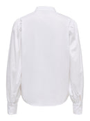 Mio Mandarin Collar Stripe Shirt - White