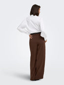 Mio Mandarin Collar Stripe Shirt - White