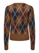 Reese Argyle Jumper - Bison/rum Raisin