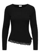 Billie Assymetric Lace Top - Sky Captain