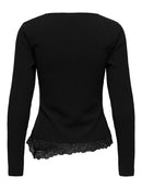 Billie Assymetric Lace Top - Sky Captain