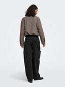 Umi High Neck Check Jacket - Portabella Dark Brown
