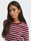 Pisa Print Top - Windsor Wine/stripe