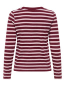 Pisa Print Top - Windsor Wine/stripe