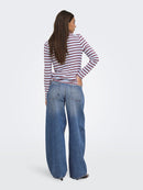 Pisa Print Top - Cashmere Blue/stripe