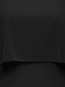 Uso Cape Detail Top - Black
