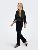 Uso Cape Detail Top - Black