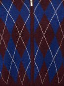 Bianka Argyle Print Cardigan - Port Royale/birch