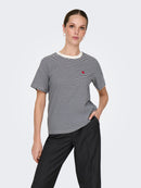 Pisa S/S Print Top - Cloud Dancer Sky Captain