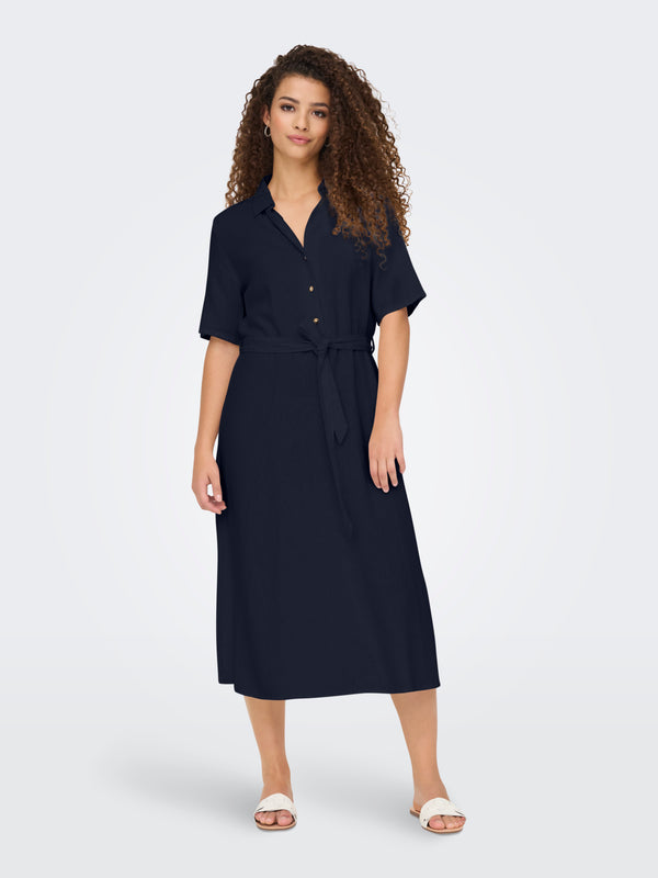 Say 2/4 Midi Shirt Dress - Sky Captain