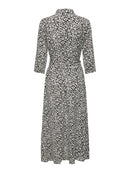 Starr Life 3/4 Maxi Dress - Black Daisy Flower