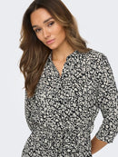 Starr Life 3/4 Maxi Dress - Black Daisy Flower