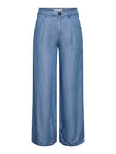 Jasper High Waist Wide Trouser - Medium Blue Denim