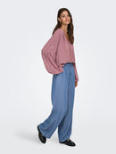 Jasper High Waist Wide Trouser - Medium Blue Denim