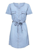 Saint Button Down Dress - Light Blue Denim