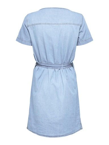 Saint Button Down Dress - Light Blue Denim