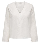 Tallie Broderie Shirt - Cloud Dancer