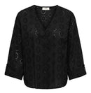 Tallie Broderie Shirt - Black