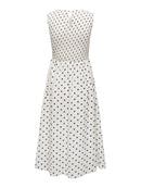 Diego Smock Midi Dress - Cloud Dancer/black Dot