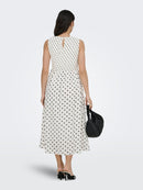 Diego Smock Midi Dress - Cloud Dancer/black Dot