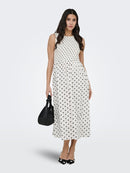 Diego Smock Midi Dress - Cloud Dancer/black Dot