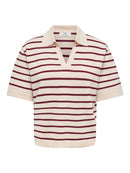 Nelly Short Sleeve Polo Jumper - Moonbeam Zinfandel