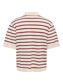 Nelly Short Sleeve Polo Jumper - Moonbeam Zinfandel