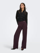 Geggo New Long Trousers - Chocolate Plum/black Buttons