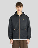 Waxed Hooded Utility Jacket - Jet Black