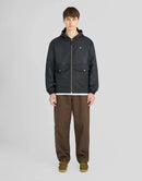 Waxed Hooded Utility Jacket - Jet Black