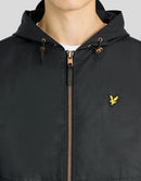 Waxed Hooded Utility Jacket - Jet Black